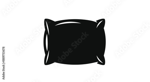Simple black pillow design with a bold contrasting silhouette