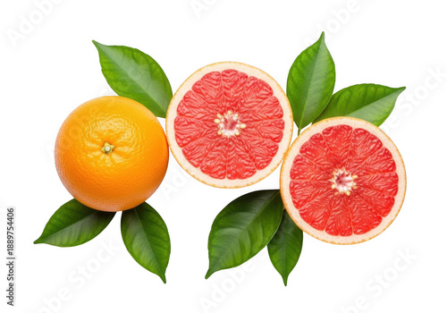 Grapefruit isolated on transparent background
