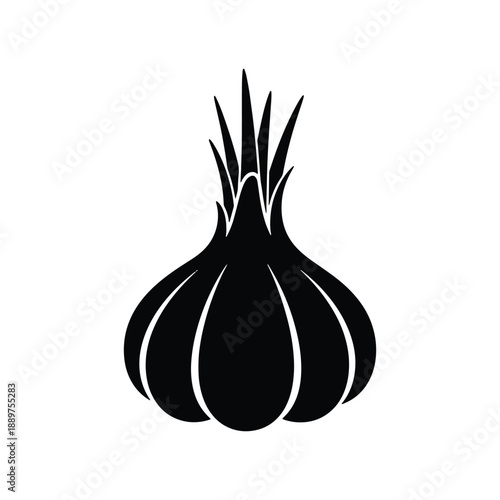 Garlic icon cartoon. Single vegetables icon from the eco food 