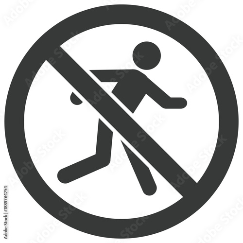 Don�t run vector icon stock illustration