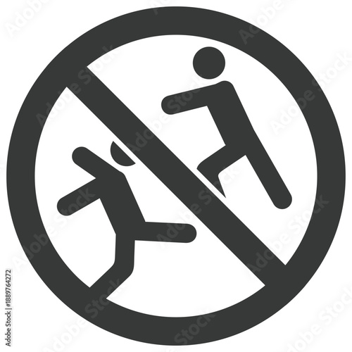 No rough play vector icon stock illustration