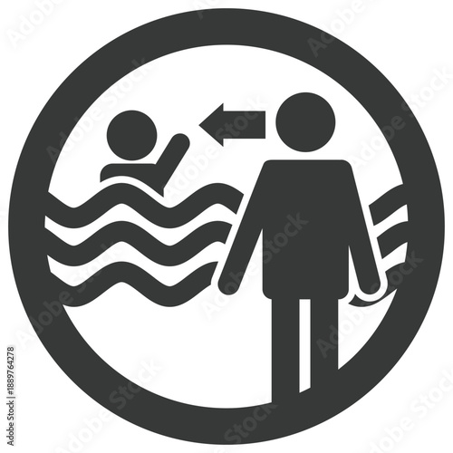 Watch your children vector icon stock illustration