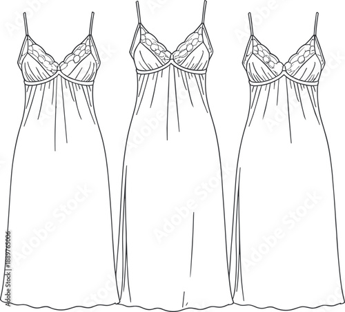 Technical fashion flat sketch of denim trucker jacket vector template set with front and back views in blue,