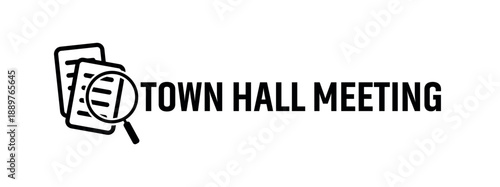 town hall meeting sign