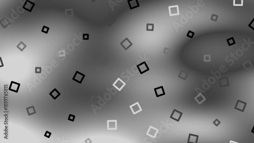 Floating Square Pattern Motion Background in Shades of Gray