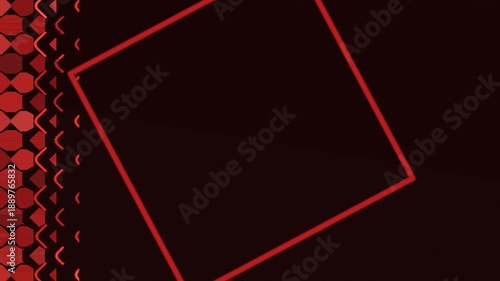 Abstract Red Geometric Pattern Shifting Against Dark Background Loop Animation