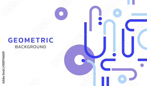 Modern and simple background with abstract blue shapes vector