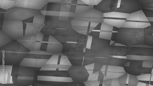 Abstract Forms Rotating Creating Dynamic Gray Background Texture Animation