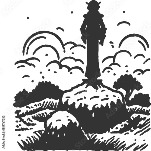 Illusion of a Better World Vintage Illustration Vector