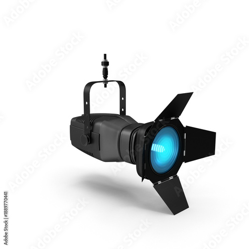 Fresnel light blue studio stage lantern