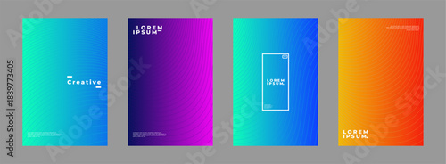 Modern abstract cover set featuring a stylish composition of cool gradient shapes. High-quality EPS vector design. poster design
