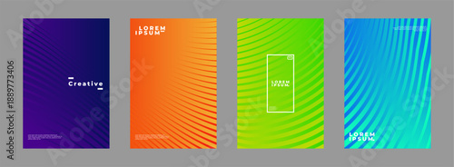 Modern abstract cover set featuring a stylish composition of cool gradient shapes. High-quality EPS vector design. poster design