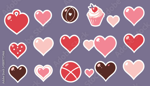 happy birthday card with hearts