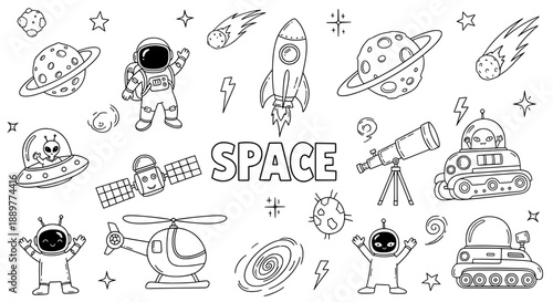 Space doodle collection