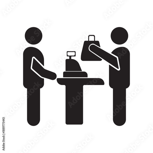 cashiers and customers