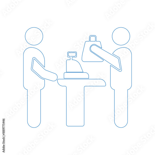 cashiers and customers