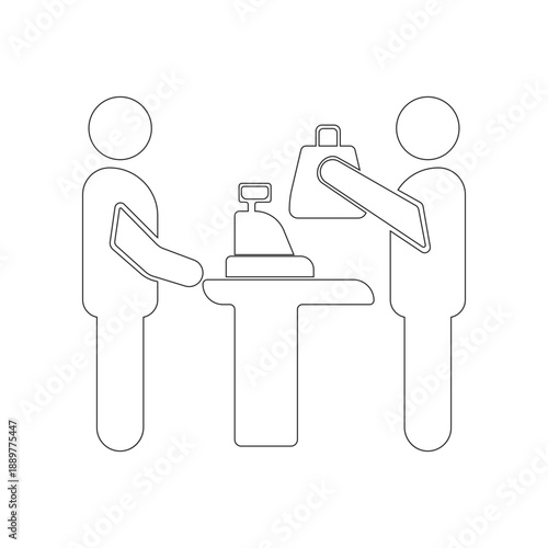 cashiers and customers