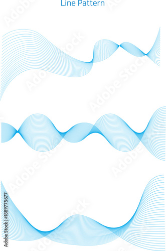 웨이브 라인 추상 패턴
