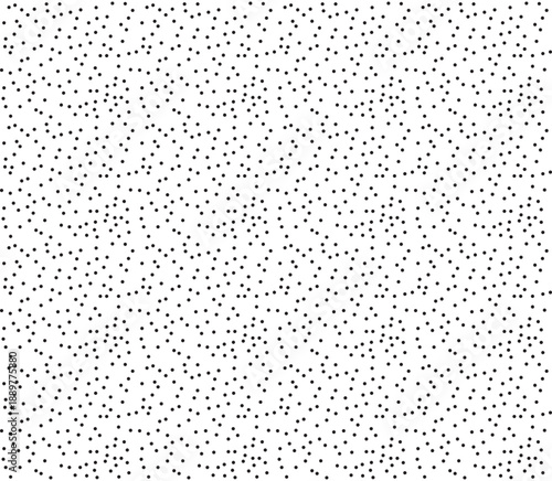 Seamless Black Polka Dot Pattern on White Background, Minimalist Abstract Circle Texture for Multi-Purpose Design
