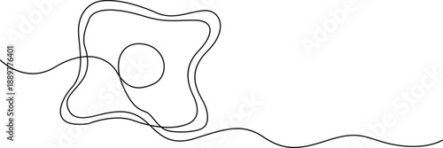 Abstract geometric shape with curved lines Vector