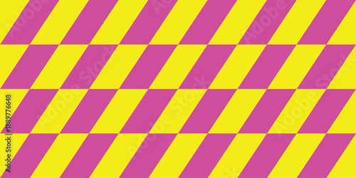 Vibrant yellow and pink geometric seamless pattern. Ideal for trendy apparel, fashion bandanas, gift wrapping paper, and eye-catching textile prints with a modern retro vibe.