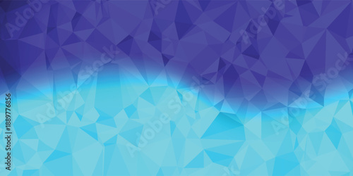 modern low poly background in blue and turquoise gradient background. blue design concept