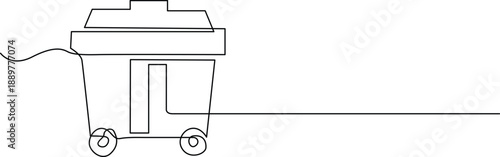 Modern kitchen island cart Vector