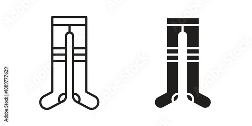 Tights icons for design. Easily editable stroke. Modern flat design.