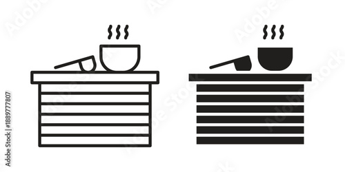 Turkish bath icons for design. Easily editable stroke. Modern flat design.