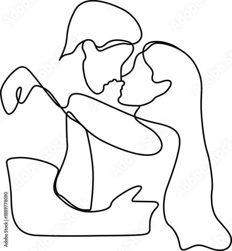 Abstract embrace Vector