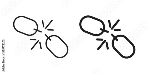 Weakness icons for design. Easily editable stroke. Modern flat design.