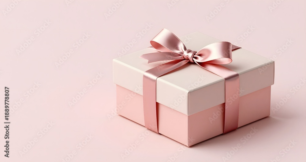 Fototapeta premium Elegant Pink Gift Box Mockup for Romantic Present Design