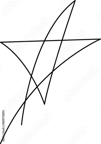 Intersecting lines and star shape Vector