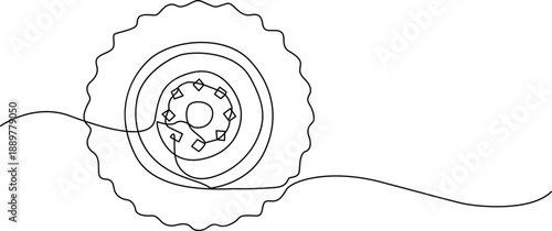 Detailed mechanical gear diagram Vector