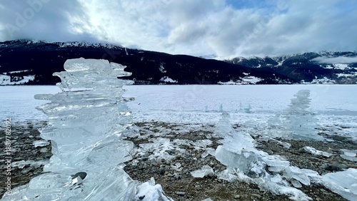 Reschenpass, Reschensee, Kirchturm, Stausee, Italien, 