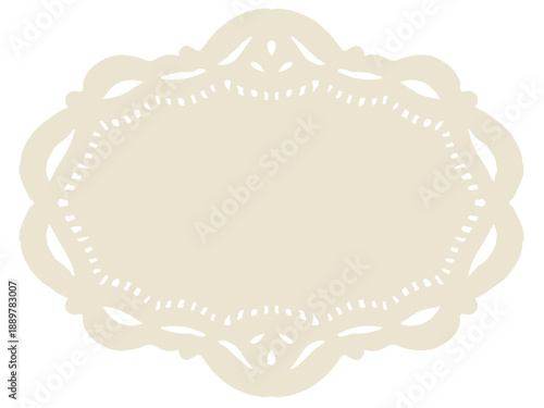 レースペーパーのベクターイラスト｜ドイリー風装飾フレーム・背景素材