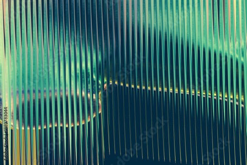 Vibrant green and blue abstract background with flowing lines