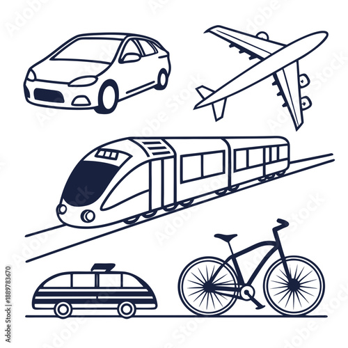 Various modes of transportation