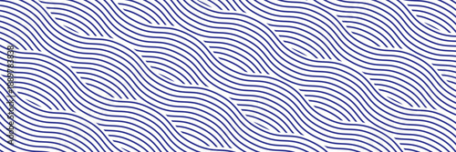 Texture of blue instant noodles pasta and spaghetti with geometric wavy lines.