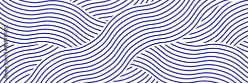 Texture of blue instant noodles pasta and spaghetti with geometric wavy lines.