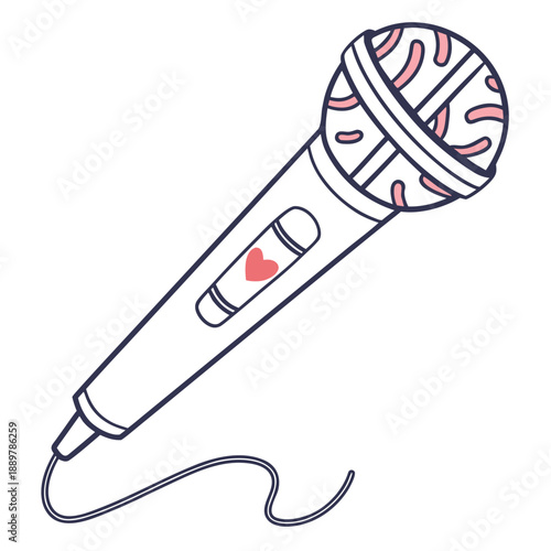 Heart Microphone Icon 1