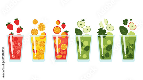 Fruit and Green Smoothies