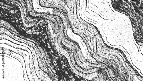 Abstract monochrome textured background with swirling organic lines and granular detail