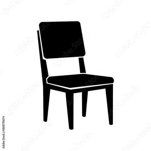 Wallpaper Mural A Chair Black Silhouette Vector Illustration Torontodigital.ca