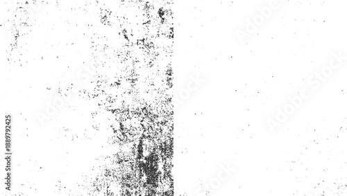 Black speckle texture on white background with grunge effect and distressed overlay