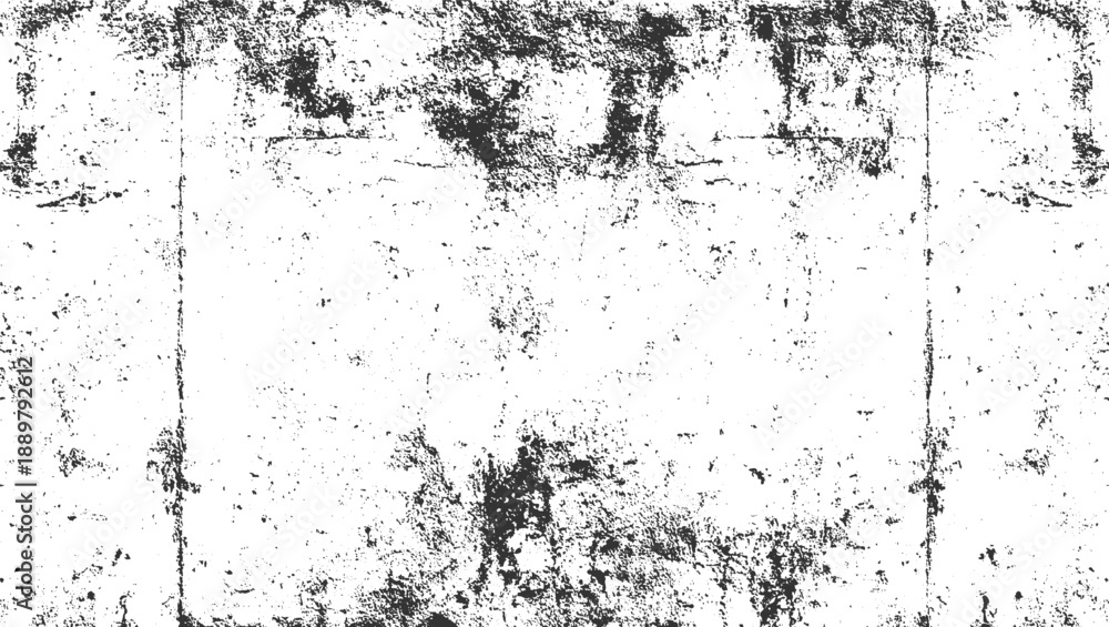 Obraz premium Black and white textured grunge background with distressed concrete surface and scattered dark speckles