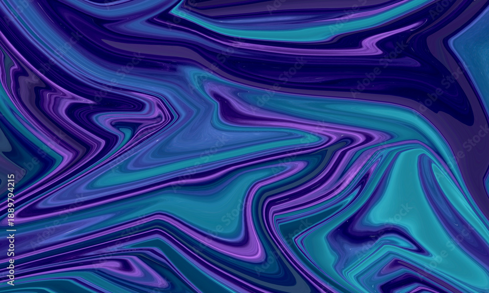 Obraz premium Abstract Purple and Teal Marble Texture Background, Fluid Art Design