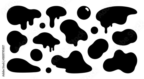 Abstract black ink blot pattern over white, creating a visually interesting contrast and graphic