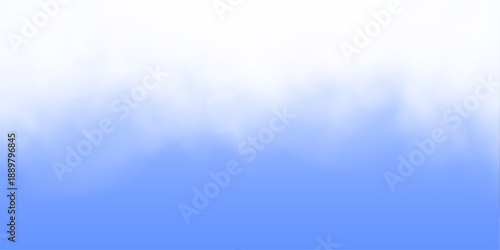 White vapor rises between smoky gray clouds on a bright blue sky. Swirl, turbulence, and haze highlight atmospheric phenomena, creating realistic fog, storm, thunder, and smoke textures. PNG vector.