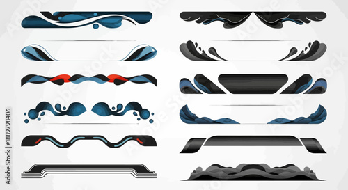 Creative graphic lower thirds collection showcasing a blend of modern design aesthetics